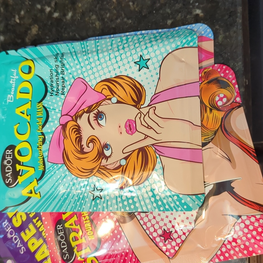 NWT 🌊🌴🌞SADOER🌞🌴🌊 Beauty Facial Masks 💕PIN-UP COLLECTION 😍 Bundle of 5💕 - Picture 5 of 11